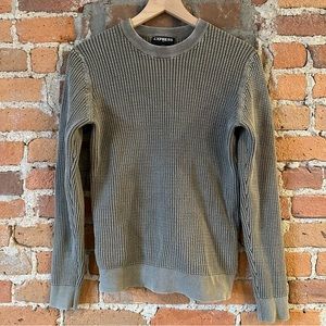 Express Small Mens Sweater, Olive Green